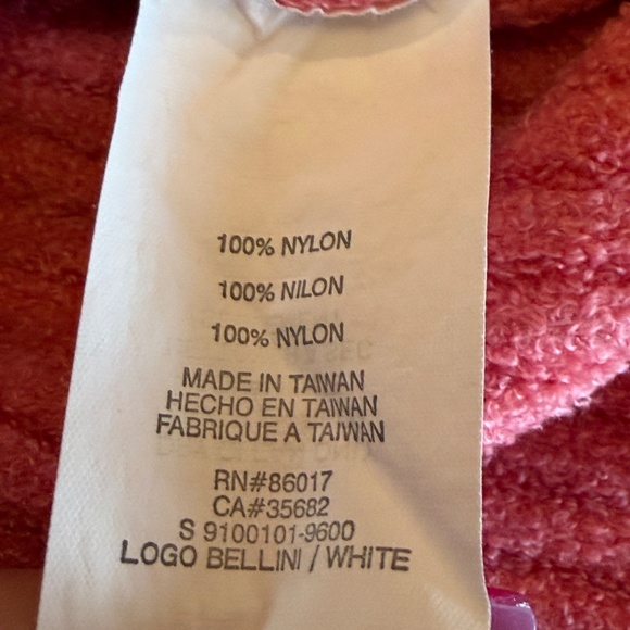 bebe pinky peach and white turtleneck striped soft cozy sweater, Size Large - Picture 7 of 12